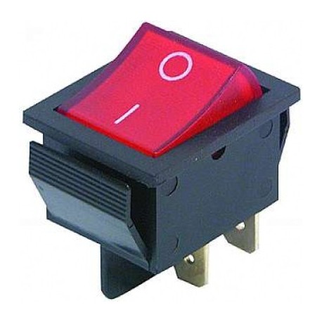 Przełącznik podświetlany - RS201-6C3B 15A 250V ON-OFF - czerwony