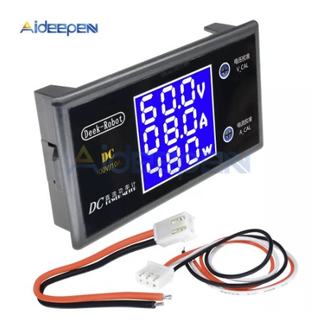 Miernik napięcia i prądu - 0-100V, max 10A - miernik LCD - watomierz