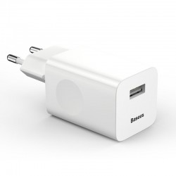 Ładowarka sieciowa Baseus Charging Quick Charger, USB, QC 3.0, 24W (biała)