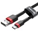 Kabel USB do USB-C Baseus Cafule 2A 2m (czerwono-czarny)