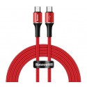 Kabel USB-C do USB-C Baseus Halo, QC 3.0, PD 2.0, 60W, 3A, 2m (czerwony)