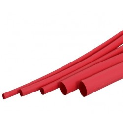 Rurka Termokurczliwa 3mm 1mb - czerwona - elastyczna - silikonowa