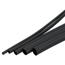 Rurka Termokurczliwa 4mm 1mb - czarna - elastyczna - silikonowa