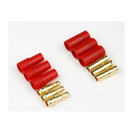 Wtyki GOLD - 3,5mm Code 1011A z osłonką - żeński i meski - 3 pary