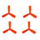 Śmigła DAL Bullnose T5045BN - orange - Tri-blade - 5x4,5x3 - 2xCW/2xCCW - DALPROP 4 szt