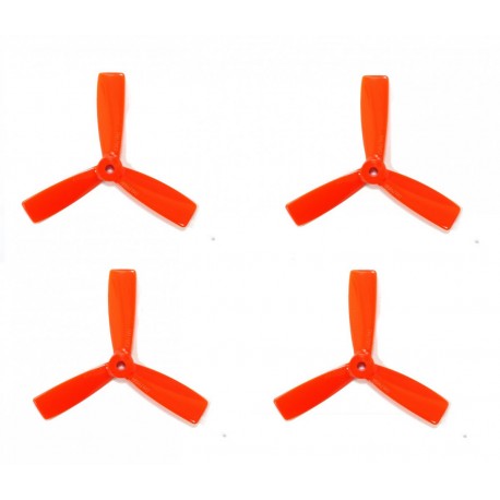 Śmigła DAL Bullnose T5045BN - orange - Tri-blade - 5x4,5x3 - 2xCW/2xCCW - DALPROP 4 szt
