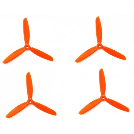 Śmigła DAL TJ5045 - orange - Tri-blade - 5x4,5x3 - 2xCW/2xCCW - DALPROP 4 szt