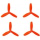 Śmigła DAL V2 T5045 - orange - Tri-blade - 5x4,5x3 - 2xCW/2xCCW - DALPROP 4 szt