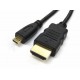 Kabel HDMI Micro na HDMI - wtyki GOLD - 2mb - FULL HD