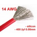 Przewód silikonowy 14AWG - czerwony - 1m