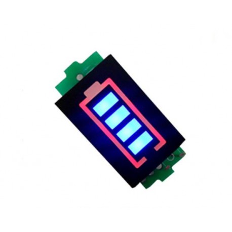 Wskaźnik naładowania akumulatora 3S - Li-Po - Li-ion - 25/50/75/100% - niebieski 