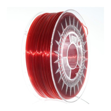 Filament Devil Design 1KG PETG 1,75 mm Czerwony Rubinowy Transparentny