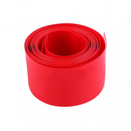 Rurka koszulka termokurczliwa PVC Ø17mm - czerwona 1mb - szerokość 25mm