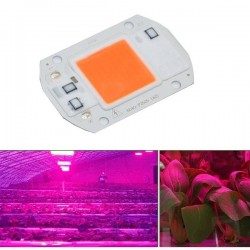 Dioda LED COB 20W - 230V - full spectrum - 380-840nm - pełny zakres - do uprawy roślin i kwiatów