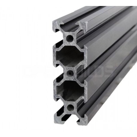 Profil aluminiowy V-SLOT 2060 25cm - czarny - do drukarek 3D, stelaży, maszyn przemysłowych