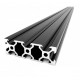 Profil aluminiowy V-SLOT 2060 50cm - czarny - do drukarek 3D, stelaży, maszyn przemysłowych