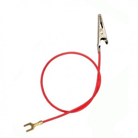 Przewód połączeniowy 20cm - konektor widełkowy-krokodylek - do budowy prostych obwodów elektrycznych