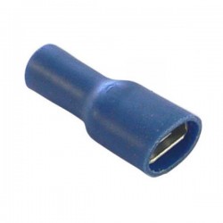Konektor izolowany płaski żeński - 6.3mm - niebieski - na kabel 1-2.5mm2 - 10szt
