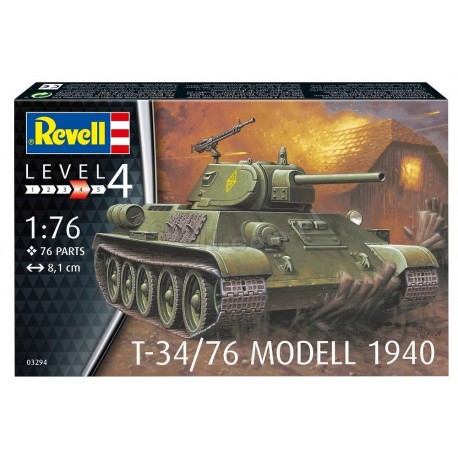 T-34/76 Modell 1940 - Revell - 03294 - Czołg